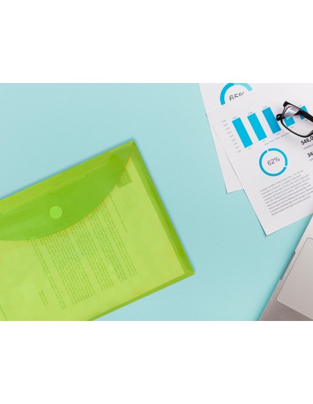 Carpeta liderpapel dossier a4 cierre de velcro verde