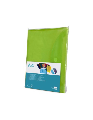 Carpeta liderpapel dossier a4 cierre de velcro verde