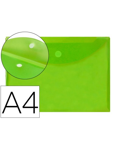 Carpeta liderpapel dossier a4 cierre de velcro verde