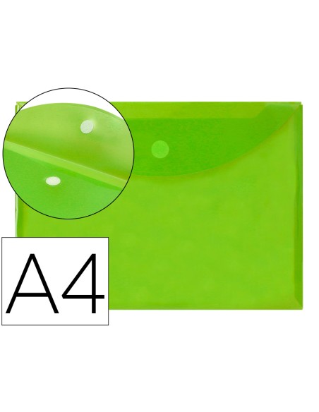 Carpeta liderpapel dossier a4 cierre de velcro verde