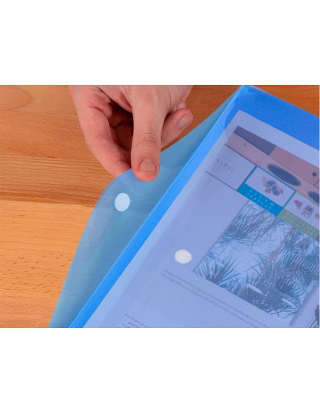 Carpeta liderpapel dossier a4 cierre de velcro azul
