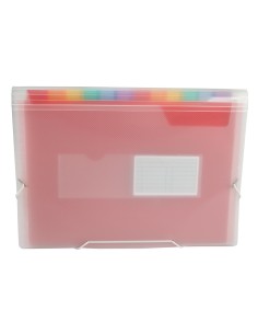 Carpeta liderpapel clasificador fuelle 42159 polipropileno a4 tte 2 huecos tarjetas spectrafile 13 dpto