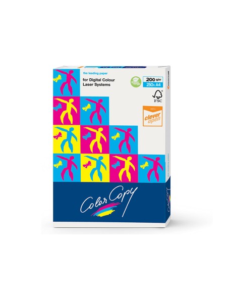 Papel fotocopiadora color copy din a4 200 gramos paquete de 250 hojas