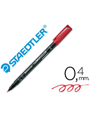 Rotulador staedtler lumocolor retroproyeccion punta de fibra permanente 313 2 rojo punta super fina redonda 04 mm