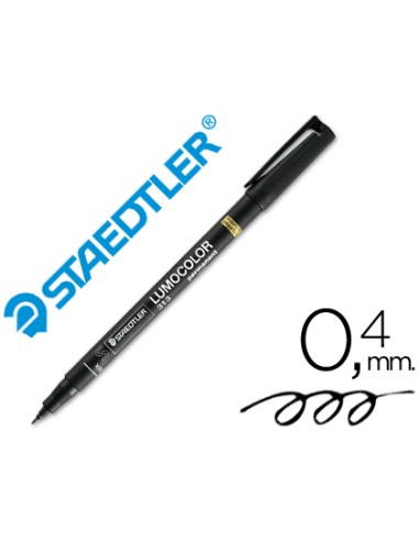 Rotulador staedtler lumocolor retroproyeccion punta de fibra permanente 313 9 negro punta super fina redonda 04 mm