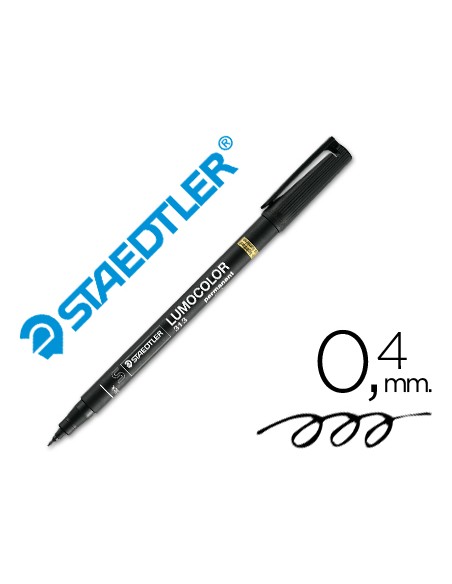 Rotulador staedtler lumocolor retroproyeccion punta de fibra permanente 313 9 negro punta super fina redonda 04 mm