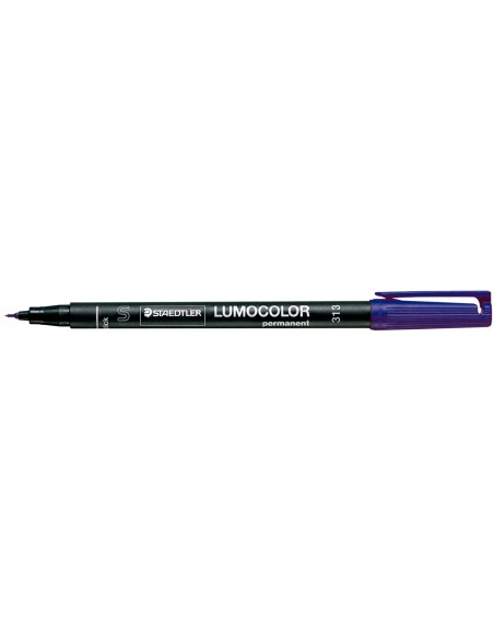 Rotulador staedtler lumocolor retroproyeccion punta de fibra permanente 313 3 azul punta super fina redonda 04 mm