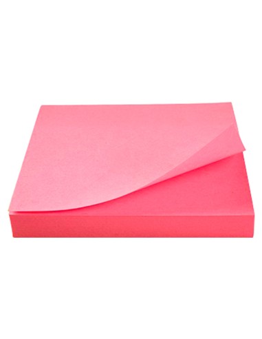Bloc de notas adhesivas quita y pon q connect 76x76 mm rosa neon 80 hojas