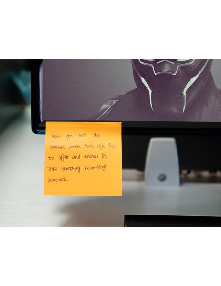 Bloc de notas adhesivas quita y pon q connect 76x76 mm naranja neon 80 hojas