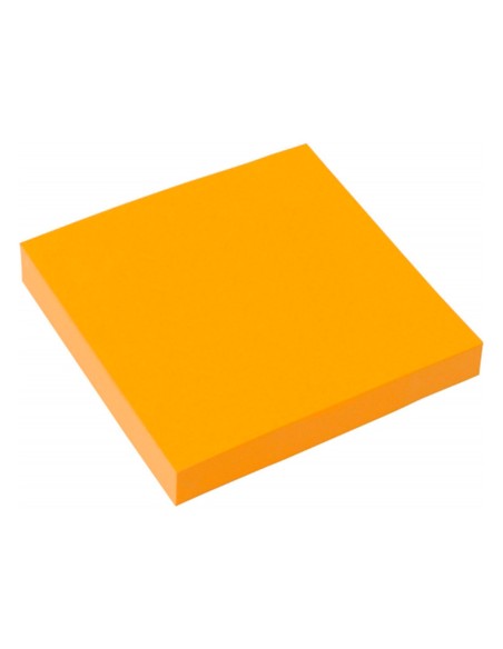 Bloc de notas adhesivas quita y pon q connect 76x76 mm naranja neon 80 hojas