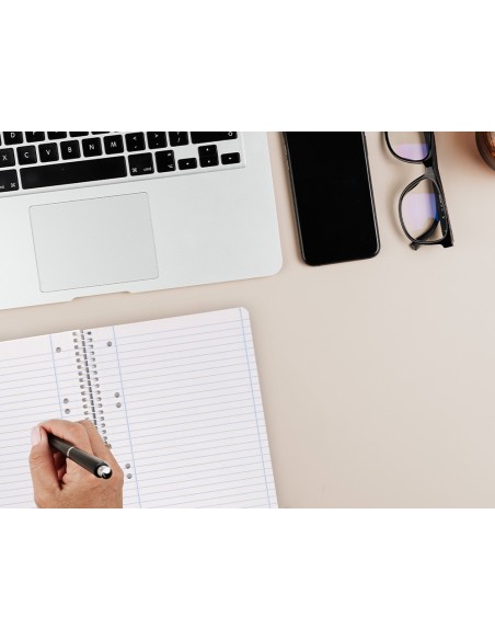 Cuaderno espiral liderpapel a5 micro serie azul tapa blanda 80h 75 gr horizontal 6 taladros azul