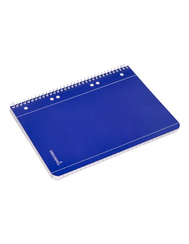 Cuaderno espiral liderpapel a5 micro serie azul tapa blanda 80h 75 gr horizontal 6 taladros azul