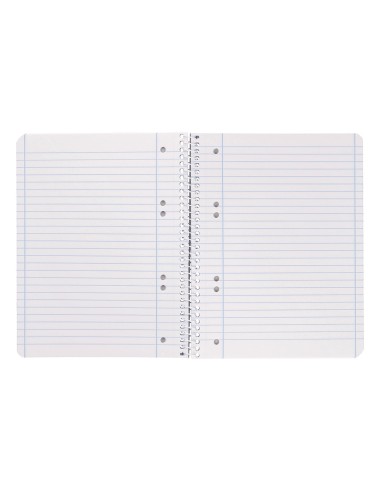 Cuaderno espiral liderpapel a5 micro serie azul tapa blanda 80h 75 gr horizontal 6 taladros azul