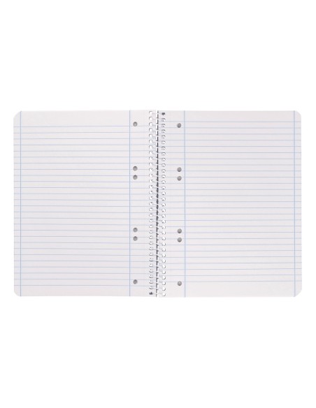 Cuaderno espiral liderpapel a5 micro serie azul tapa blanda 80h 75 gr horizontal 6 taladros azul