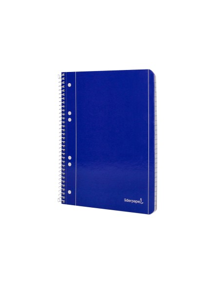 Cuaderno espiral liderpapel a5 micro serie azul tapa blanda 80h 75 gr horizontal 6 taladros azul
