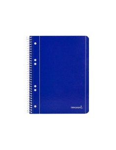 Cuaderno espiral liderpapel a5 micro serie azul tapa blanda 80h 75 gr horizontal 6 taladros azul