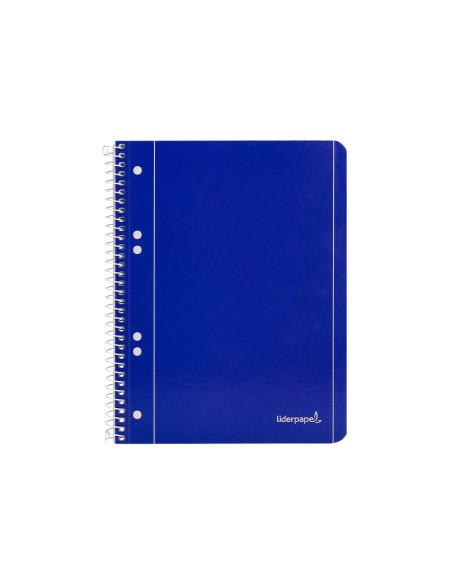 Cuaderno espiral liderpapel a5 micro serie azul tapa blanda 80h 75 gr horizontal 6 taladros azul