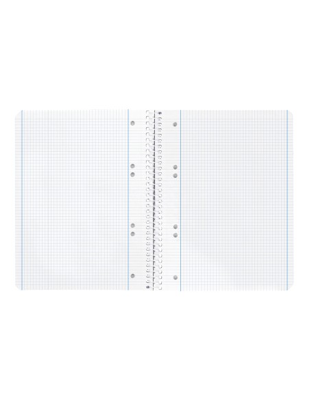 Cuaderno espiral liderpapel a5 micro serie azul tapa blanda 80h 75 gr cuadro5mm 6 taladros azul