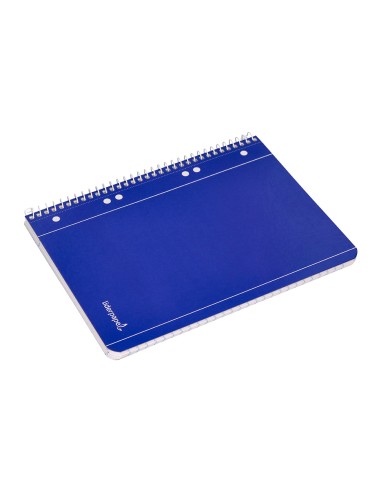 Cuaderno espiral liderpapel a5 micro serie azul tapa blanda 80h 75 gr cuadro5mm 6 taladros azul