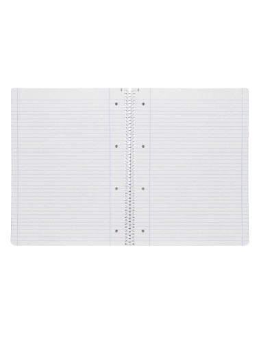 Cuaderno espiral liderpapel a4 micro serie azul tapa blanda 80h 80 gr horizontal con margen 4 taladros azul