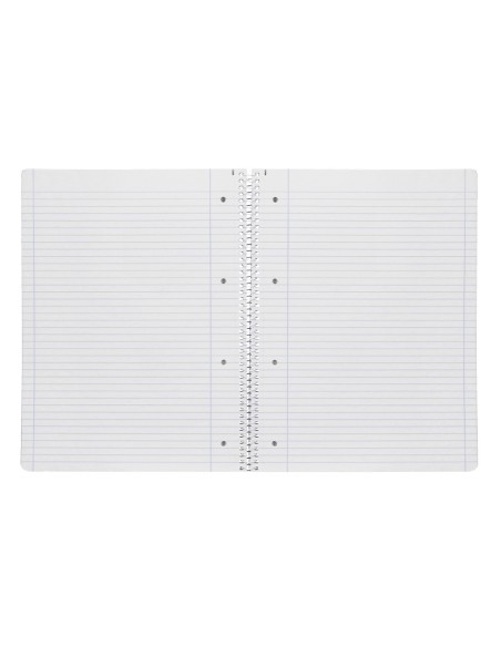 Cuaderno espiral liderpapel a4 micro serie azul tapa blanda 80h 80 gr horizontal con margen 4 taladros azul