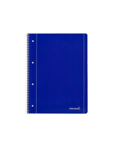 Cuaderno espiral liderpapel a4 micro serie azul tapa blanda 80h 80 gr horizontal con margen 4 taladros azul