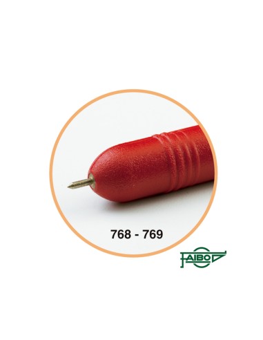 Punzon faibo plastico con punta de acero latonado 10 cm colores surtidos