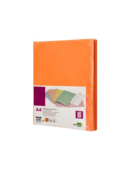 Subcarpeta liderpapel a4 naranja intenso 180g m2