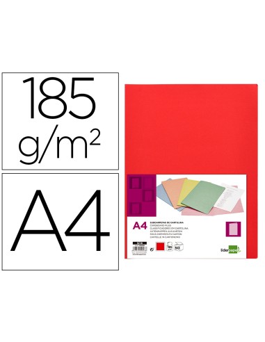 Subcarpeta liderpapel din a4 rojo intenso 180g m2