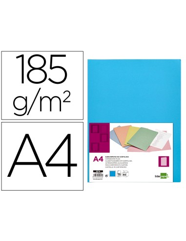 Subcarpeta liderpapel din a4 celeste intenso 180g m2