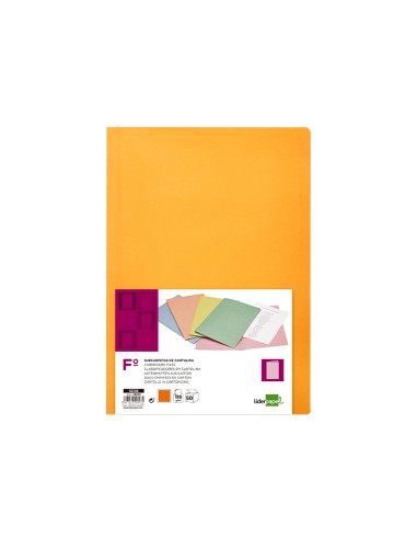 Subcarpeta liderpapel folio naranja intenso 180g m2