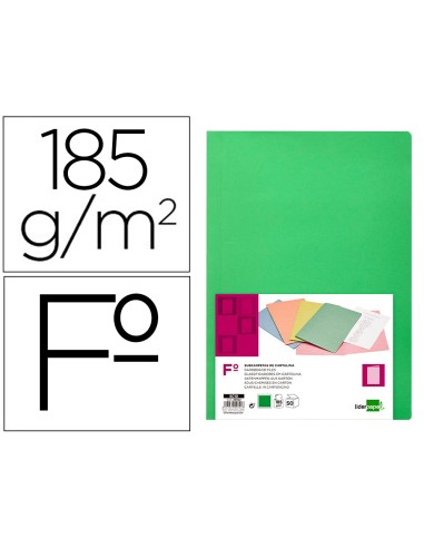 Subcarpeta liderpapel folio verde intenso 180g m2