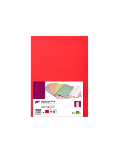 Subcarpeta liderpapel folio rojo intenso 180g m2