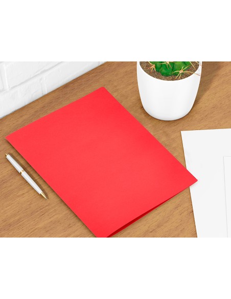 Subcarpeta liderpapel folio rojo intenso 180g m2