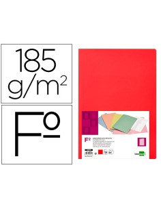 Subcarpeta liderpapel folio rojo intenso 180g m2