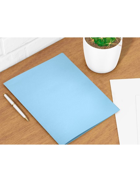 Subcarpeta liderpapel folio celeste intenso 180g m2