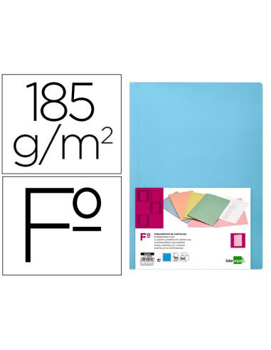 Subcarpeta liderpapel folio celeste intenso 180g m2