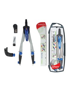 Compas maped 538700 con adaptador universal estuche de minas y afilaminas