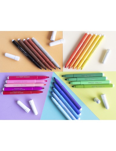 Rotulador giotto turbo maxi caja de 24 colores lavables con punta bloqueada