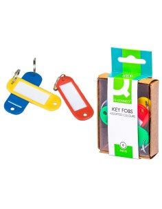 Llavero portaetiquetas q connect caja de 6 unidades colores surtidos