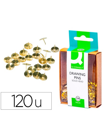 Chincheta q connect dorada caja de 120 unidades