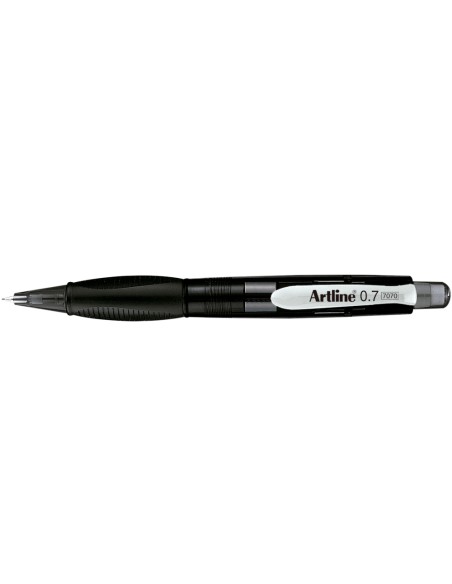 Portaminas artline retractil sujecion de caucho translucido 07 mm cuerpo negro Portaminas artline retractil sujecion de caucho translucido 07 mm cuerpo negro