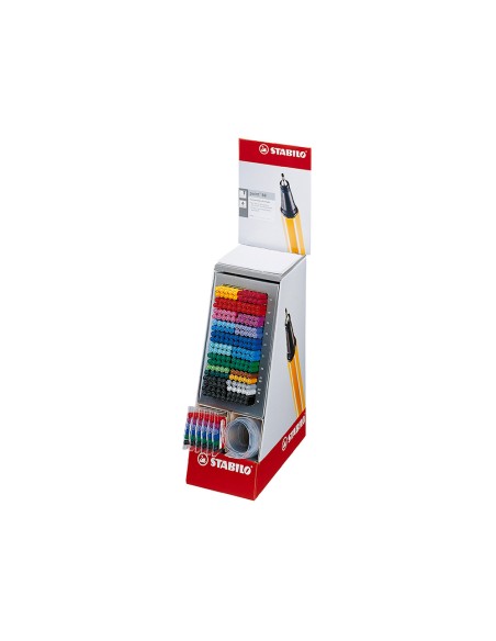 Rotulador stabilo point 88 punta de fibra punta fina expositor de 236 unidades 20 colores surtidos