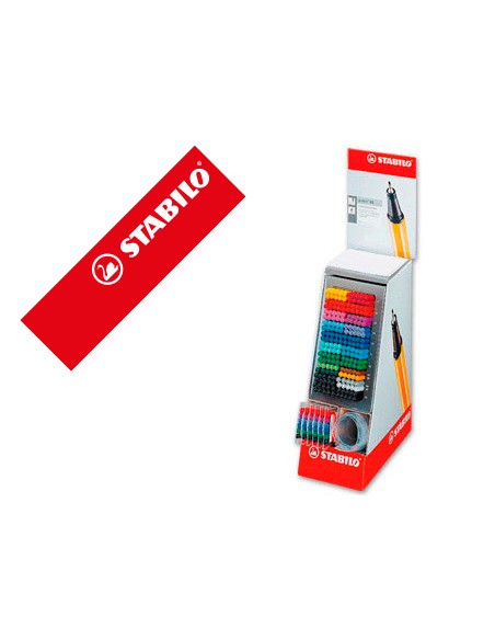 Rotulador stabilo point 88 punta de fibra punta fina expositor de 236 unidades 20 colores surtidos