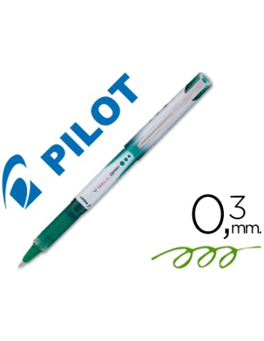 Rotulador pilot roller v ball grip verde 05 mm