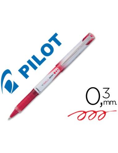 Rotulador pilot roller v ball grip rojo 05 mm