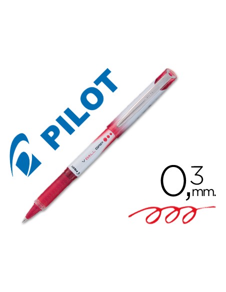 Rotulador pilot roller v ball grip rojo 05 mm