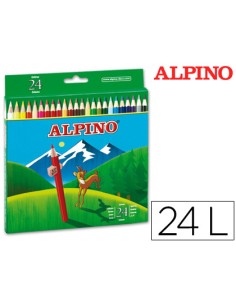 Lapices de colores alpino 658 caja de 24 colores largos