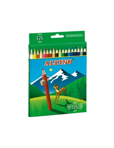 Lapices de colores alpino 656 caja de 18 colores largos