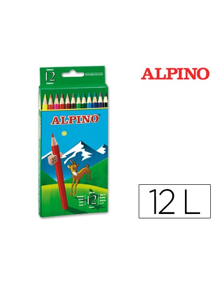 Lapices de colores alpino 654 caja de 12 colores largos